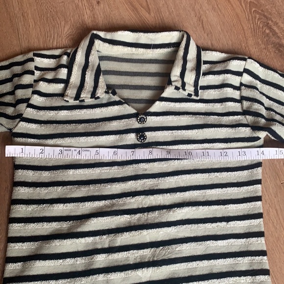 Vintage stripe tee with coast and v neck size XS - Picture 7 of 7